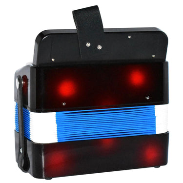 Acordeon Farinelli Acifnr Infantil 7 Botones 3 Bajos Negro Rojo